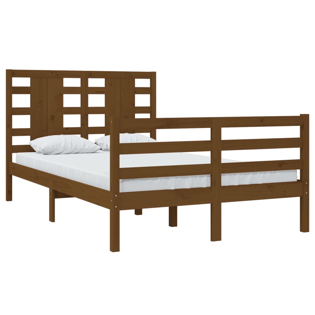 Bedframe Massief Grenenhout Honingbruin 120X200 Cm