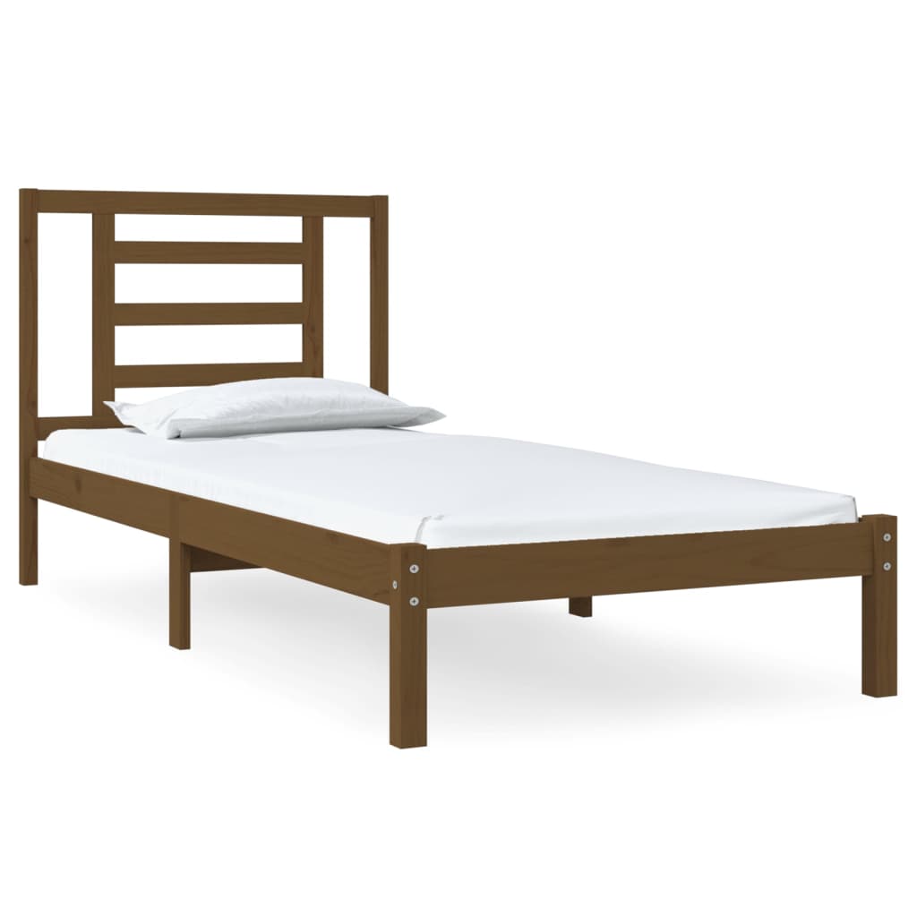 Bedframe Massief Grenenhout Honingbruin 90X190 Cm 3Ft Single