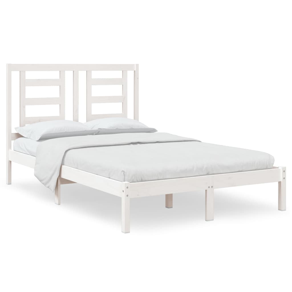 Bedframe Massief Grenenhout Wit 120X200 Cm