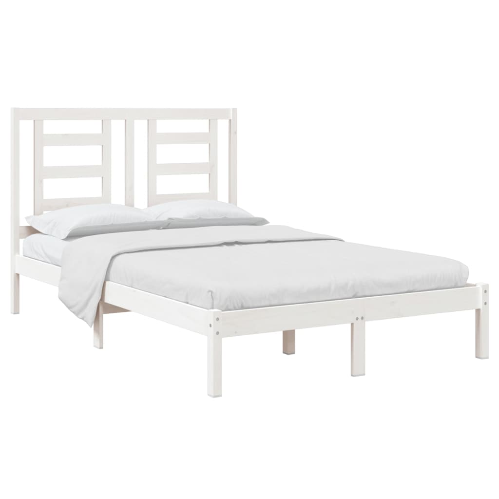 Bedframe Massief Grenenhout Wit 120X200 Cm