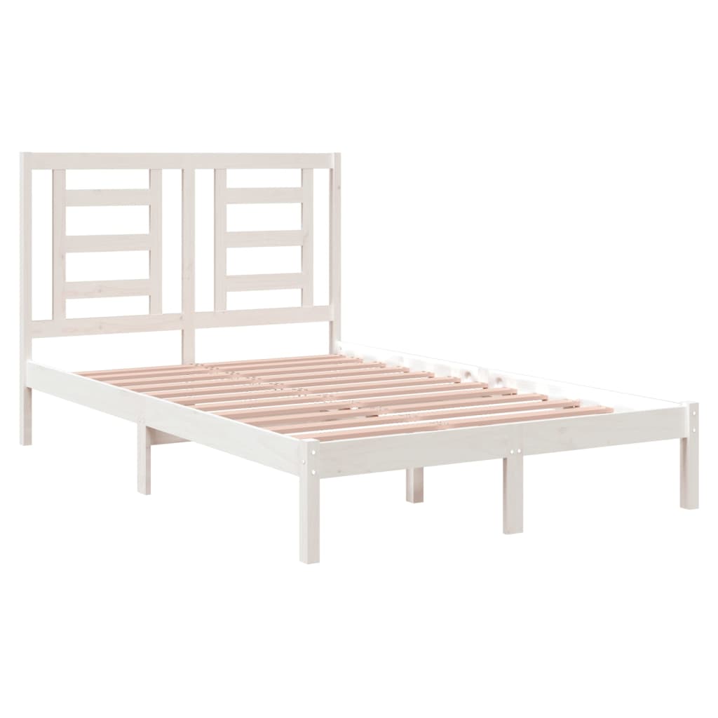Bedframe Massief Grenenhout Wit 120X200 Cm