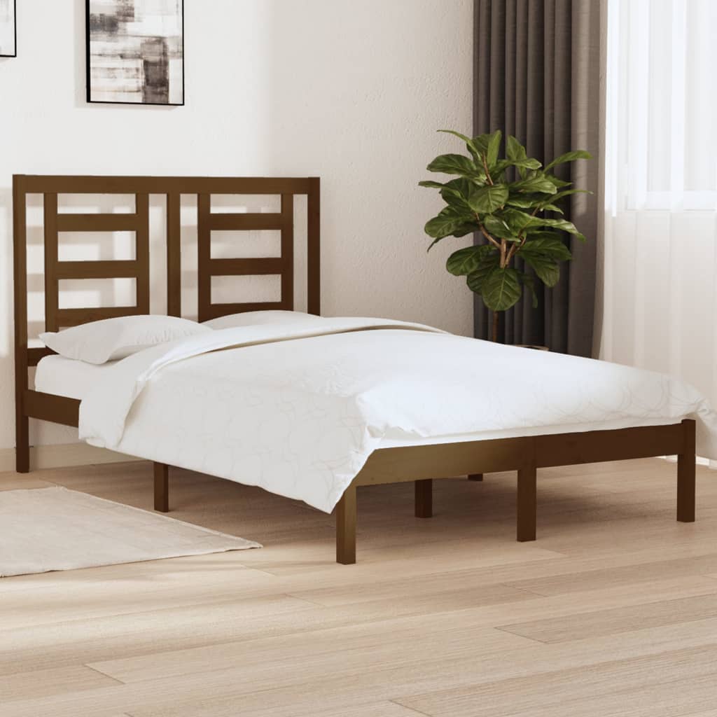 Bedframe Massief Grenenhout Honingbruin 120X200 Cm