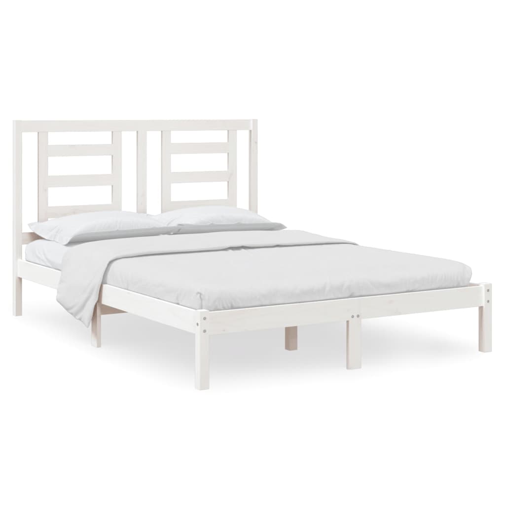 Bedframe Massief Grenenhout Wit 140X200 Cm