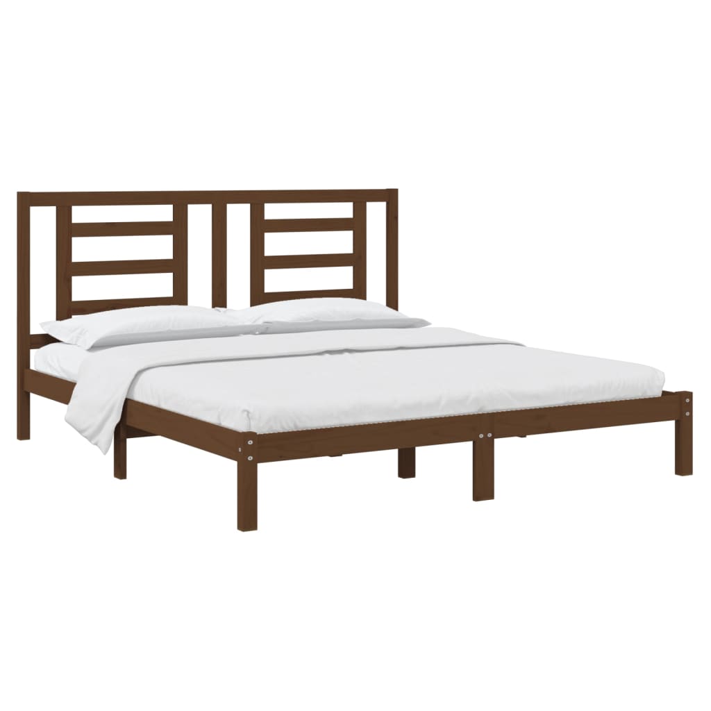 Bedframe Massief Hout Honingbruin 180X200 Cm 6Ft Super King