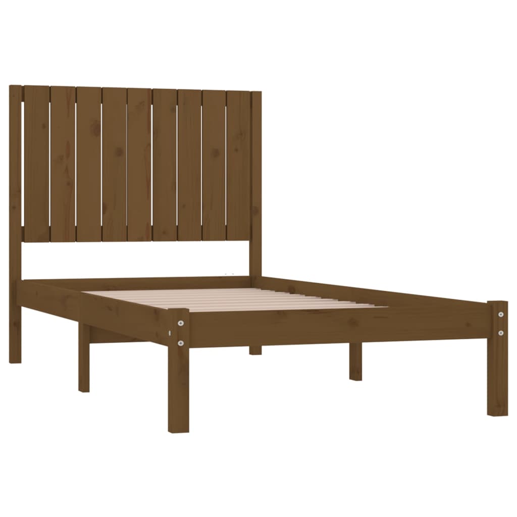 Bedframe Massief Grenenhout Honingbruin 90X190 Cm 3Ft Single