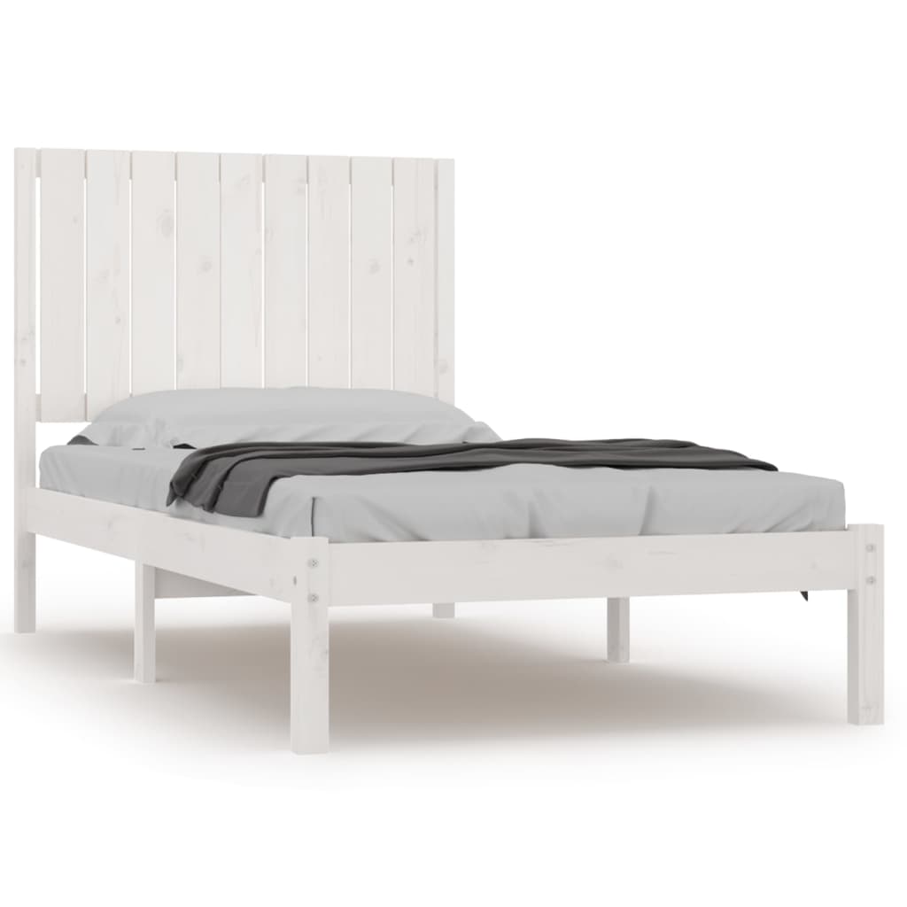Bedframe Massief Grenenhout Wit 90X200 Cm