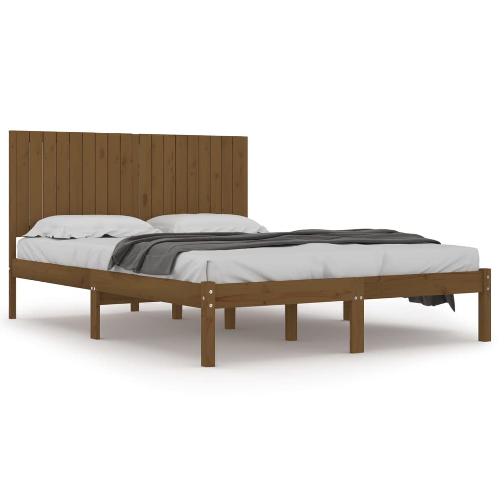 Bedframe Massief Hout Honingbruin 180X200 Cm 6Ft Super King