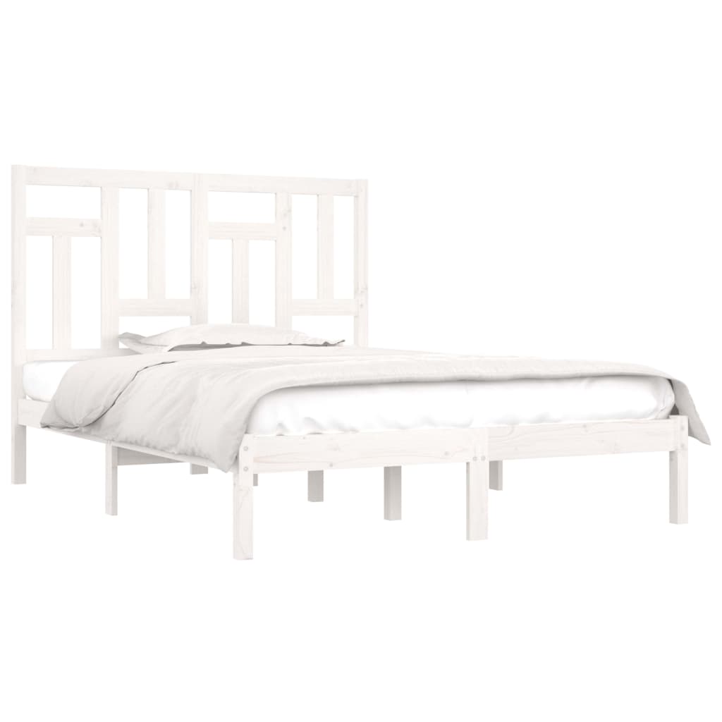 Bedframe Massief Grenenhout Wit 160X200 Cm