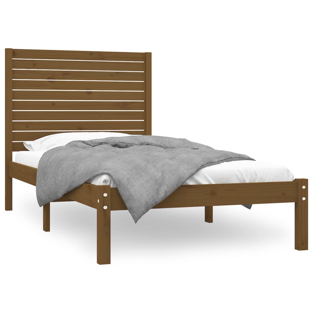 Bedframe Massief Hout Honingbruin 90X200 Cm