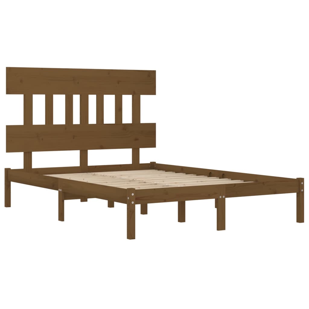 Bedframe Massief Hout Honingbruin 180X200 Cm 6Ft Super King