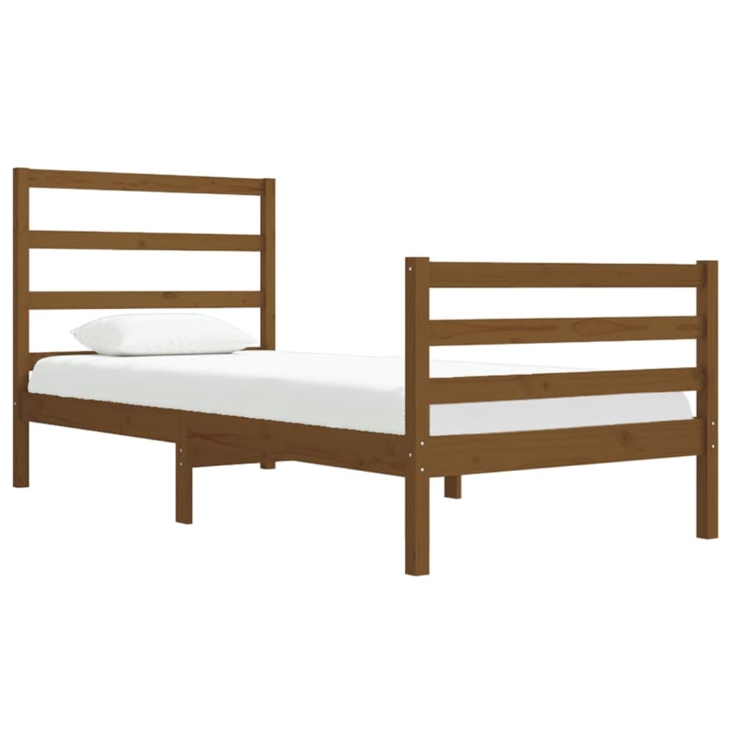 Bedframe Grenenhout Honingbruin 75X190 Cm 2Ft6 Small Single