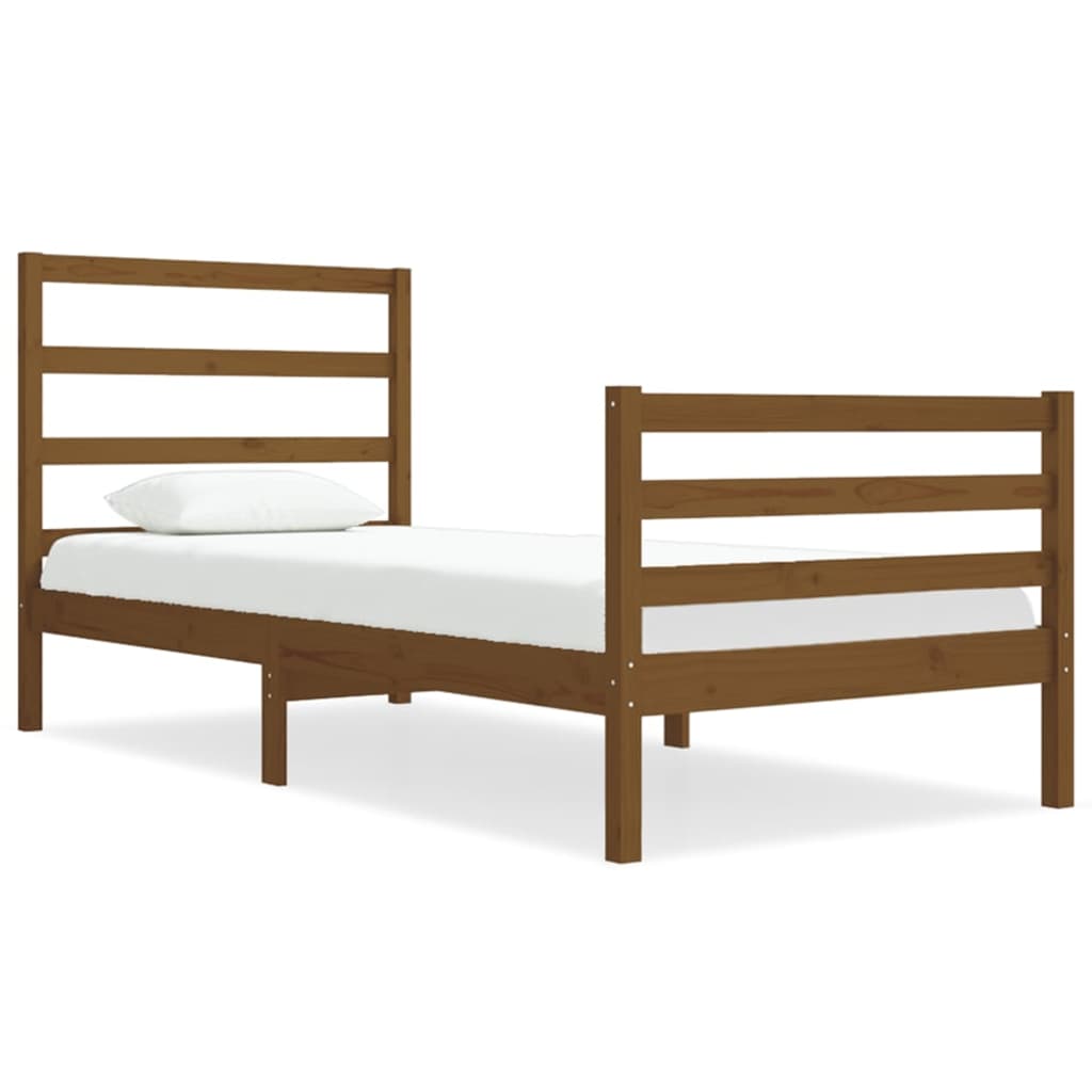 Bedframe Massief Grenenhout Honingbruin 90X190 Cm 3Ft Single
