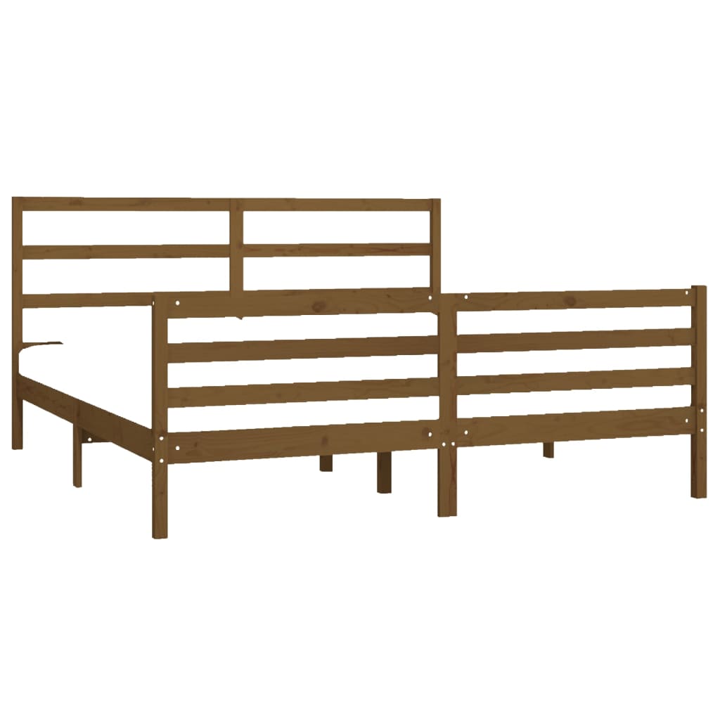 Bedframe Grenenhout Honingbruin 180X200 Cm 6Ft Super King