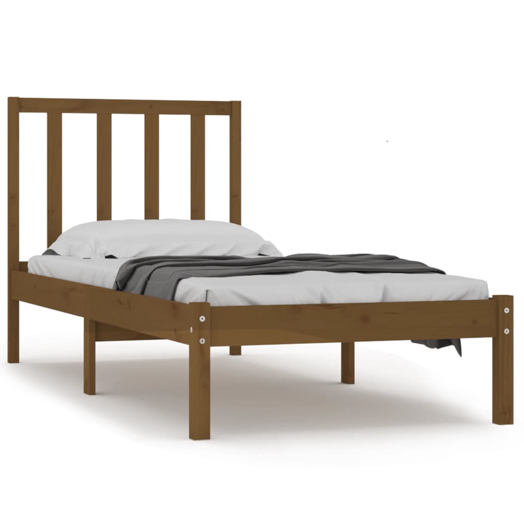 Bedframe Massief Grenenhout Honingbruin 100X200 Cm