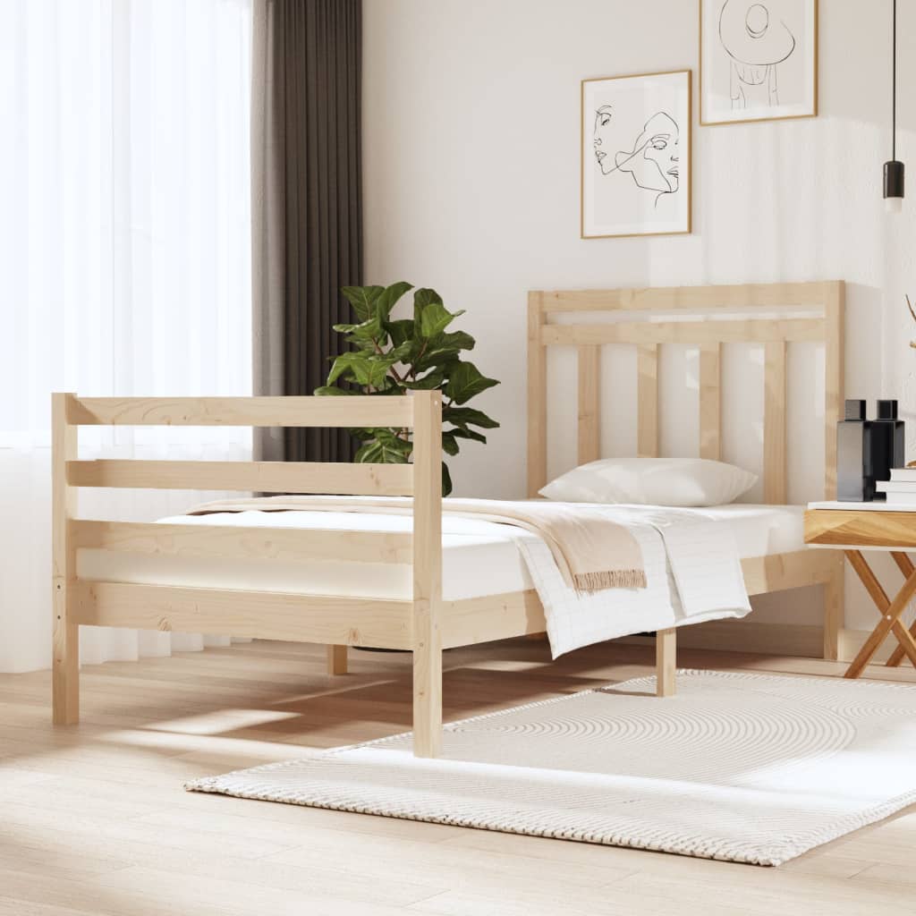 Bedframe Massief Hout 75X190 Cm 2Ft6 Small Single
