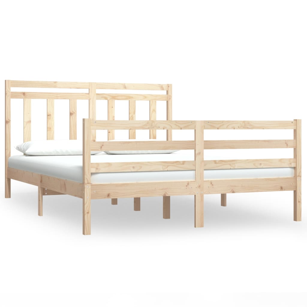 Bedframe Massief Hout 150X200 Cm 5Ft King Size