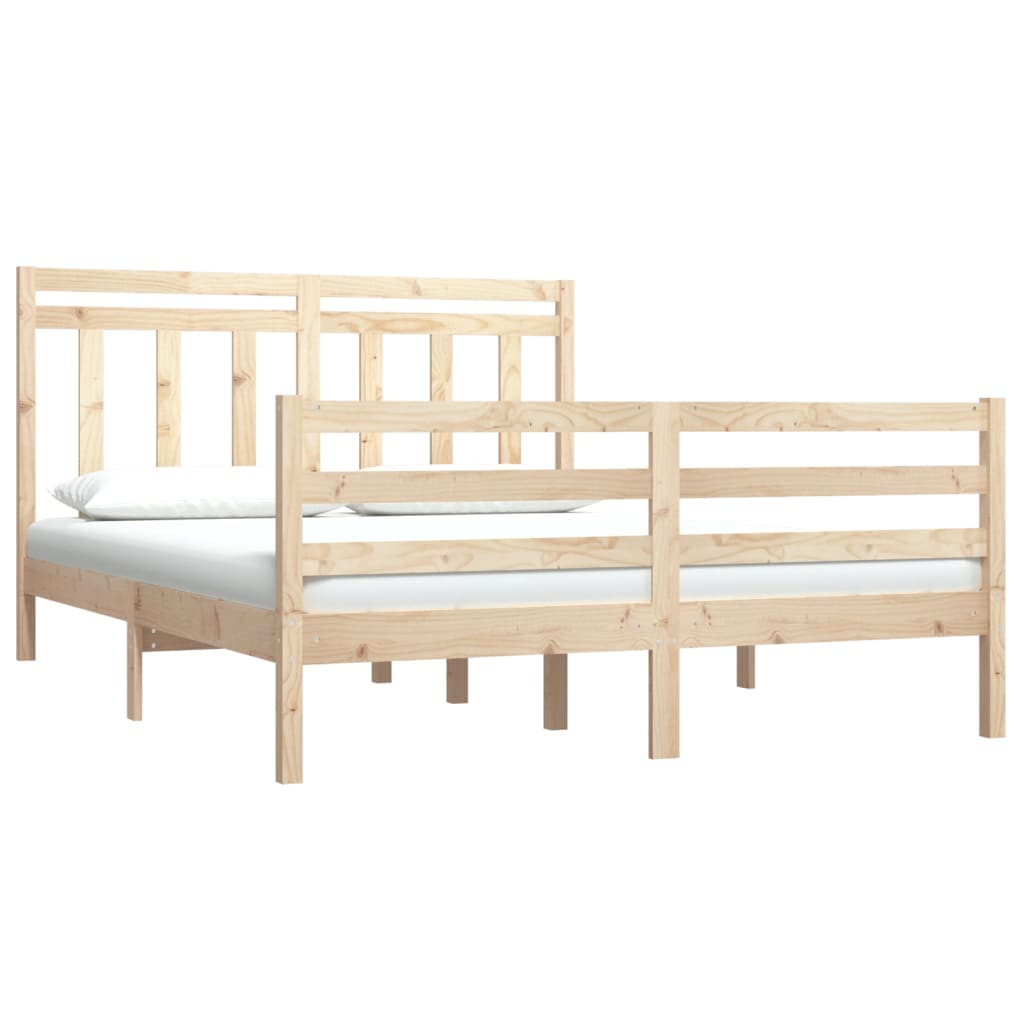 Bedframe Massief Hout 150X200 Cm 5Ft King Size