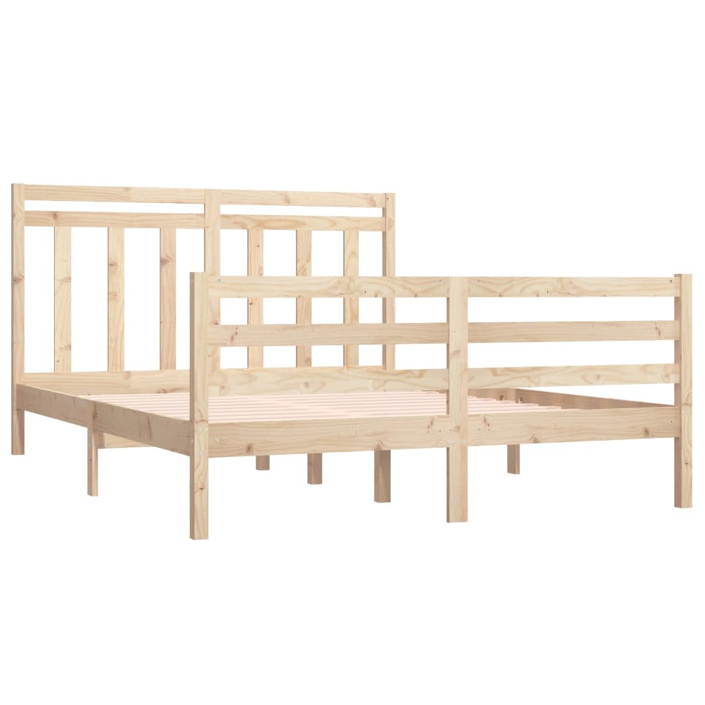 Bedframe Massief Hout 150X200 Cm 5Ft King Size