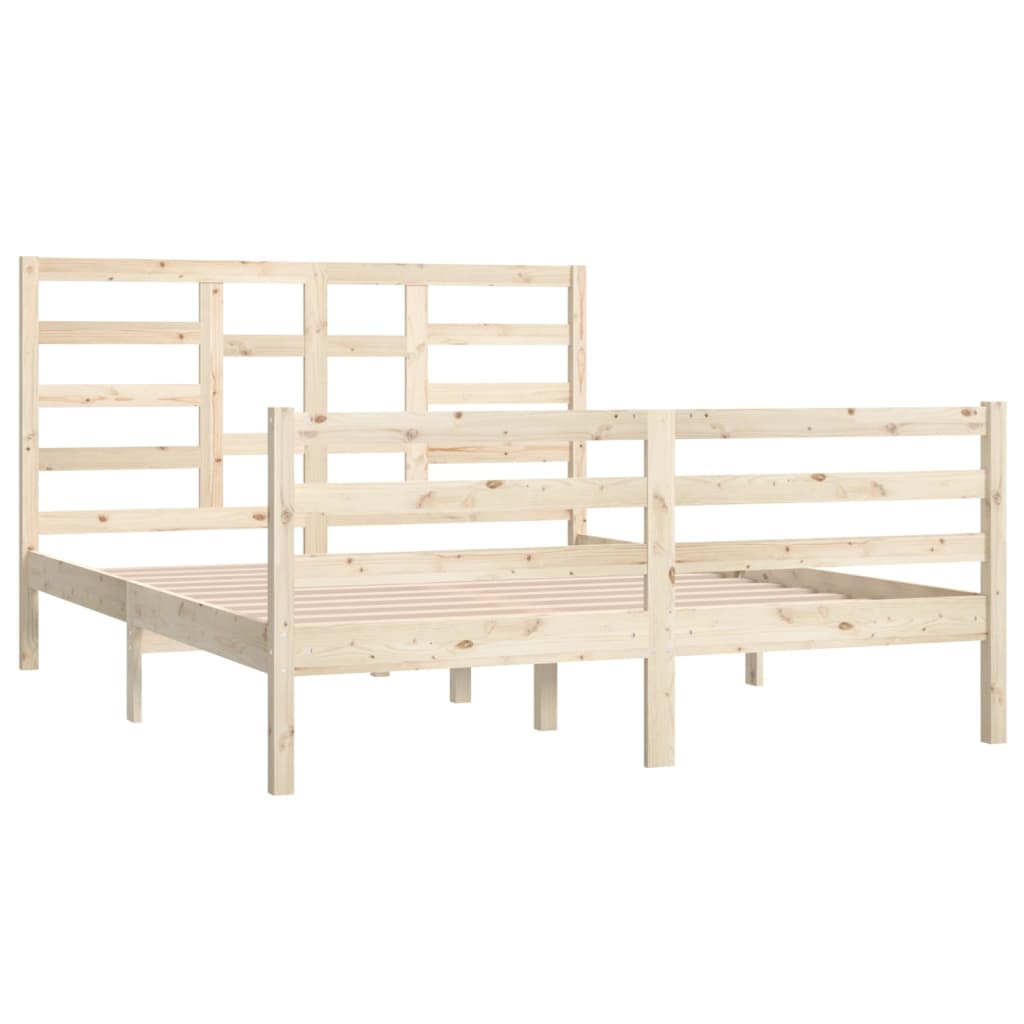 Bedframe Massief Hout 150X200 Cm 5Ft King Size