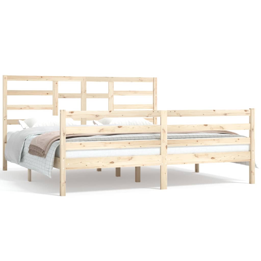 Bedframe Massief Hout 180X200 Cm 6Ft Super King