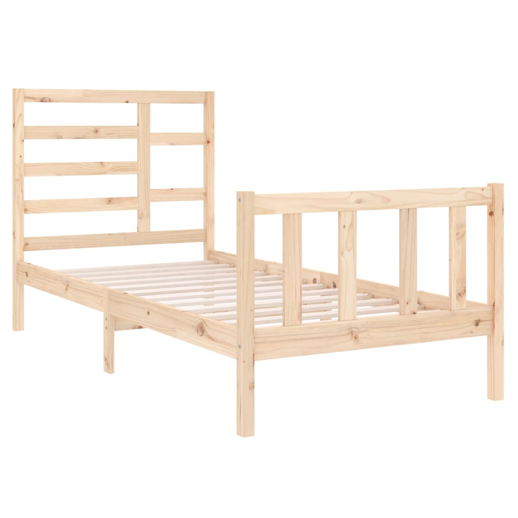 Bedframe Massief Hout 90X190 Cm 3Ft Single