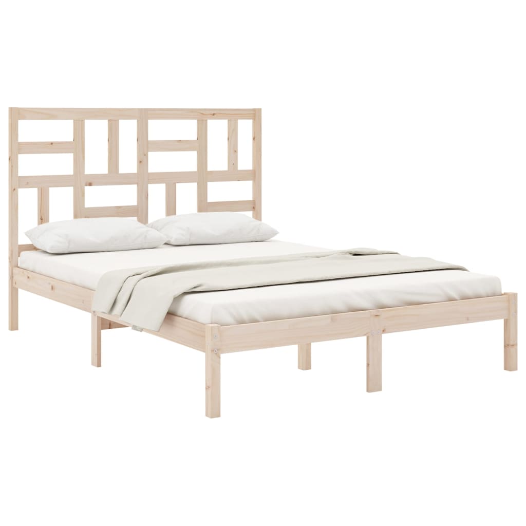 Bedframe Massief Hout 150X200 Cm 5Ft King Size