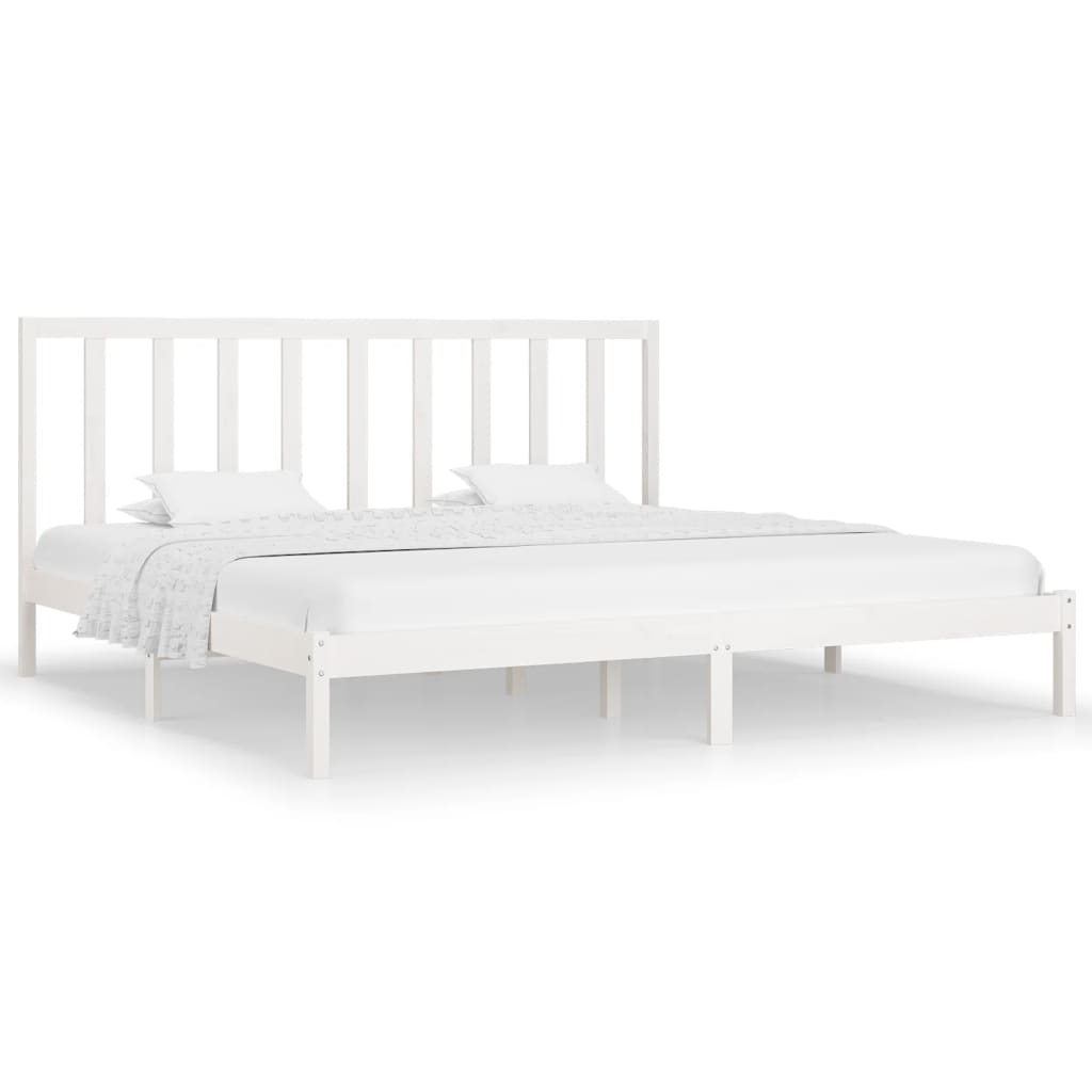 Bedframe Massief Grenenhout Wit 180X200 Cm 6Ft Super King
