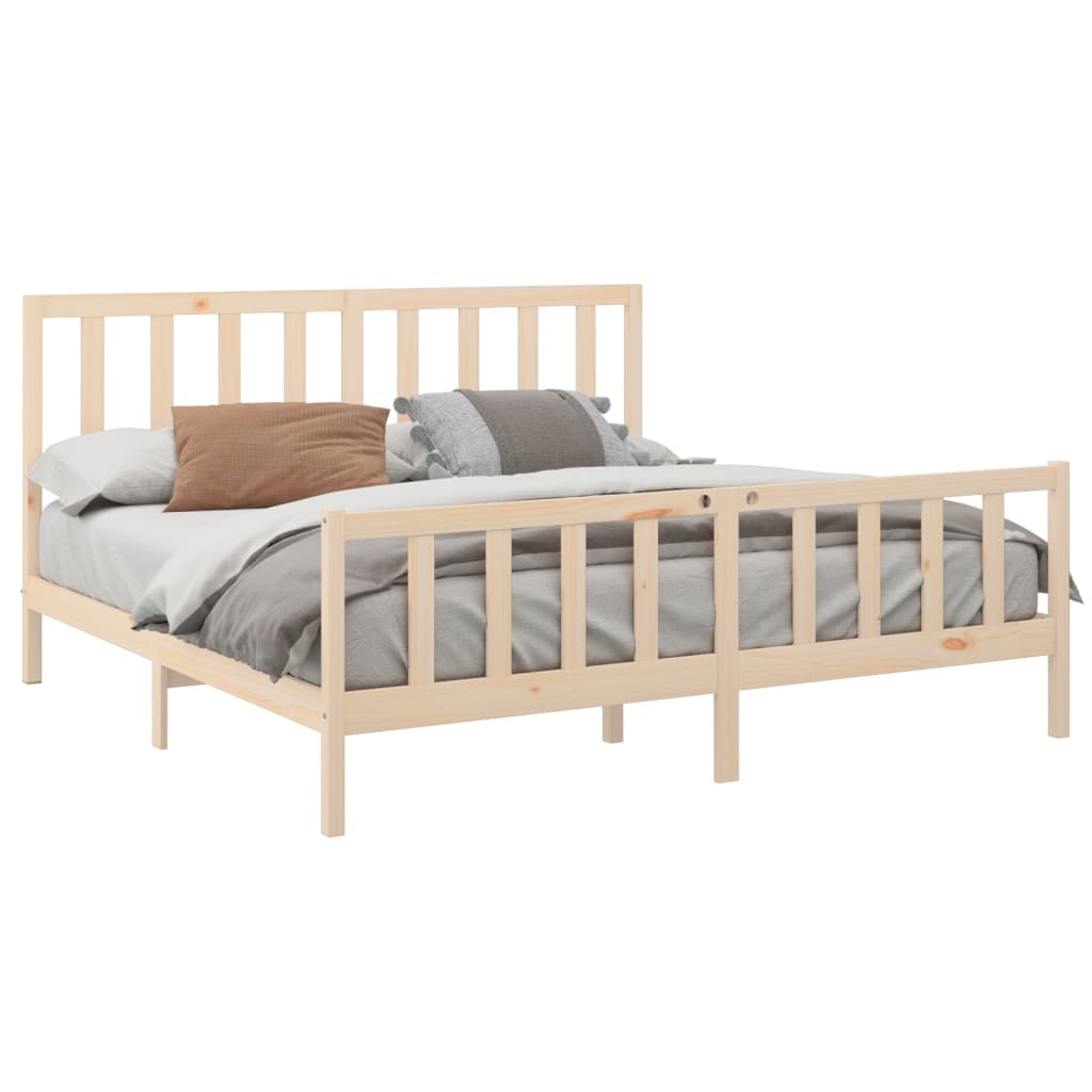 Bedframe Massief Grenenhout 200X200 Cm