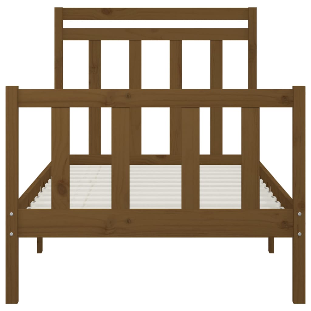 Bedframe Massief Grenenhout Honingbruin 90X200 Cm