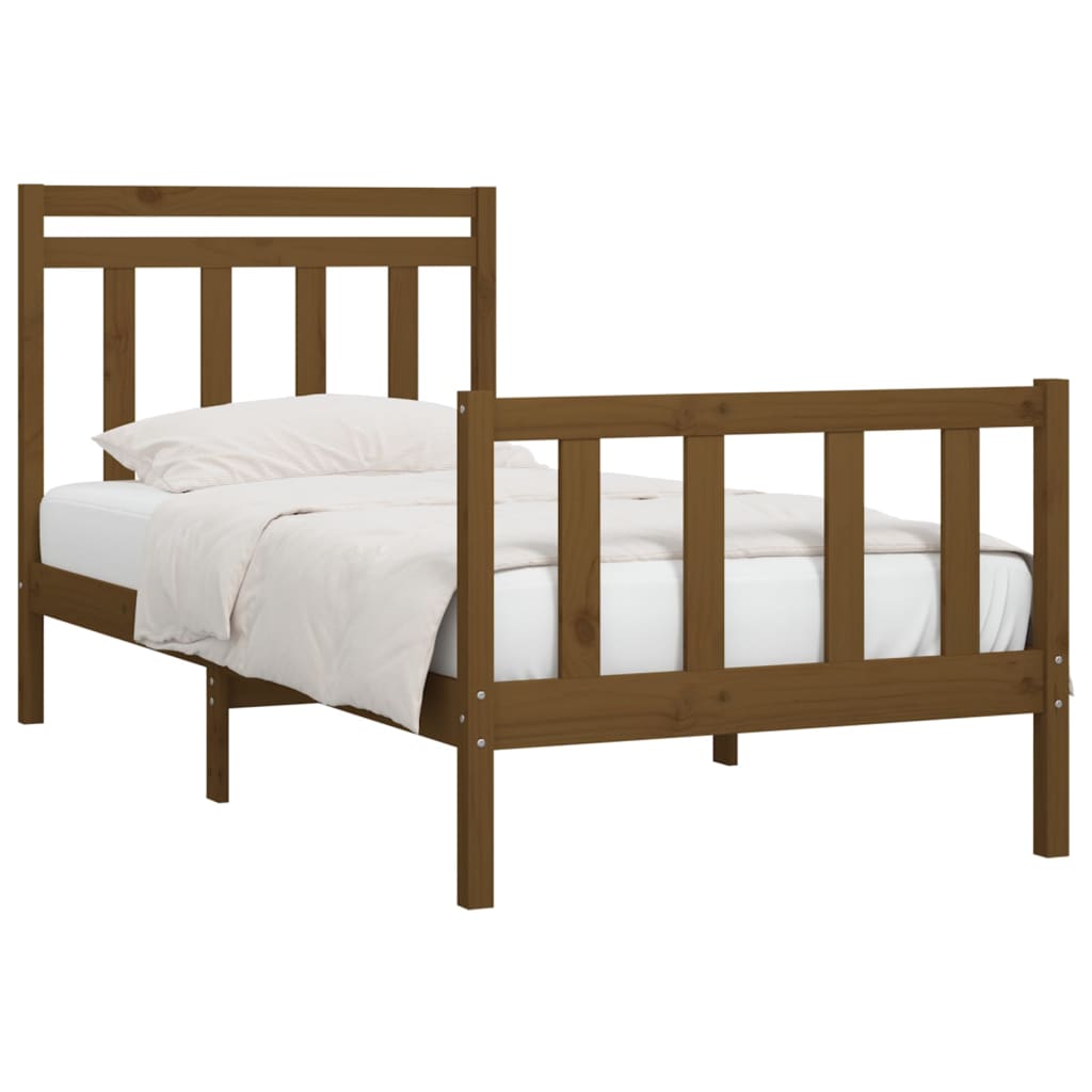 Bedframe Massief Grenenhout Honingbruin 100X200 Cm