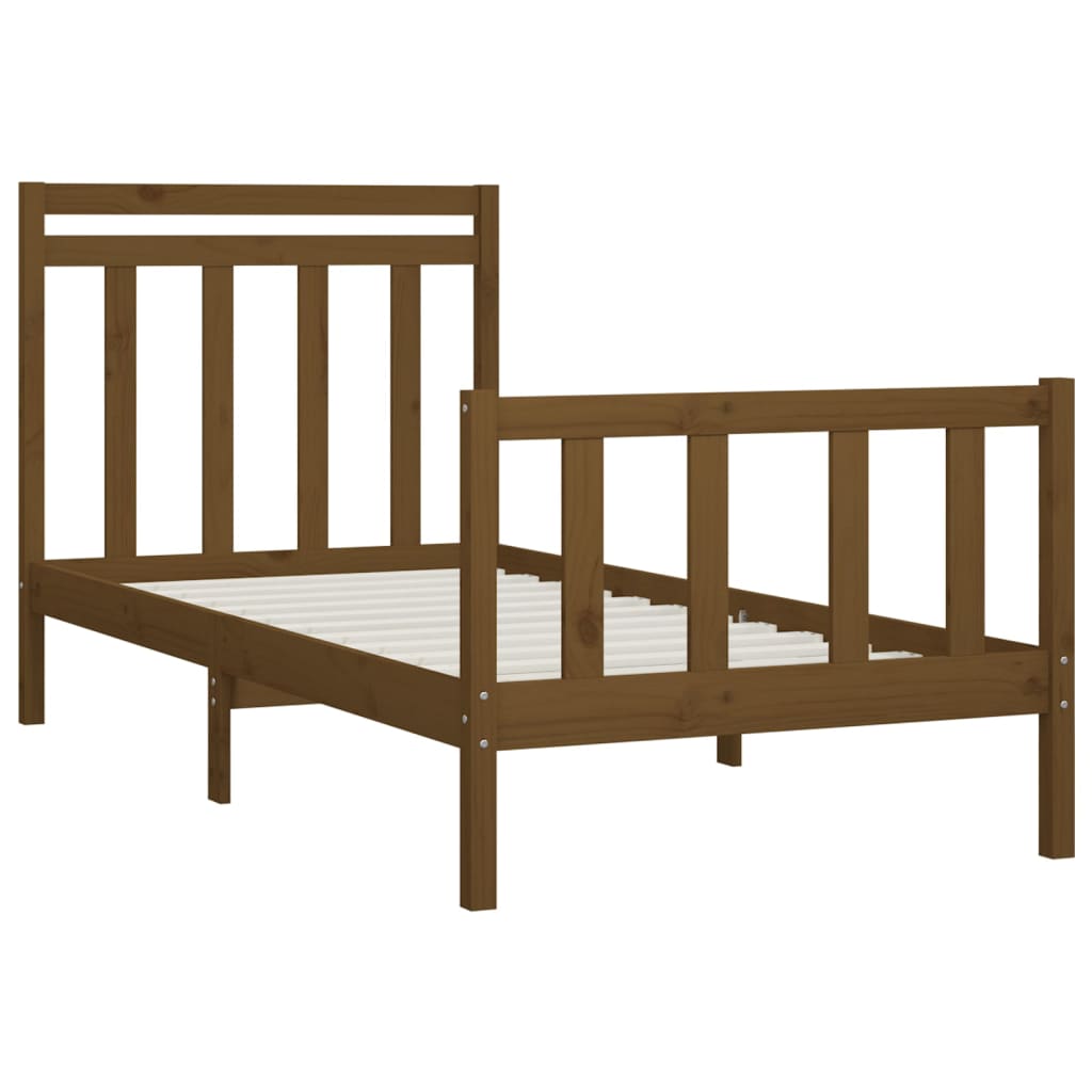 Bedframe Massief Grenenhout Honingbruin 100X200 Cm