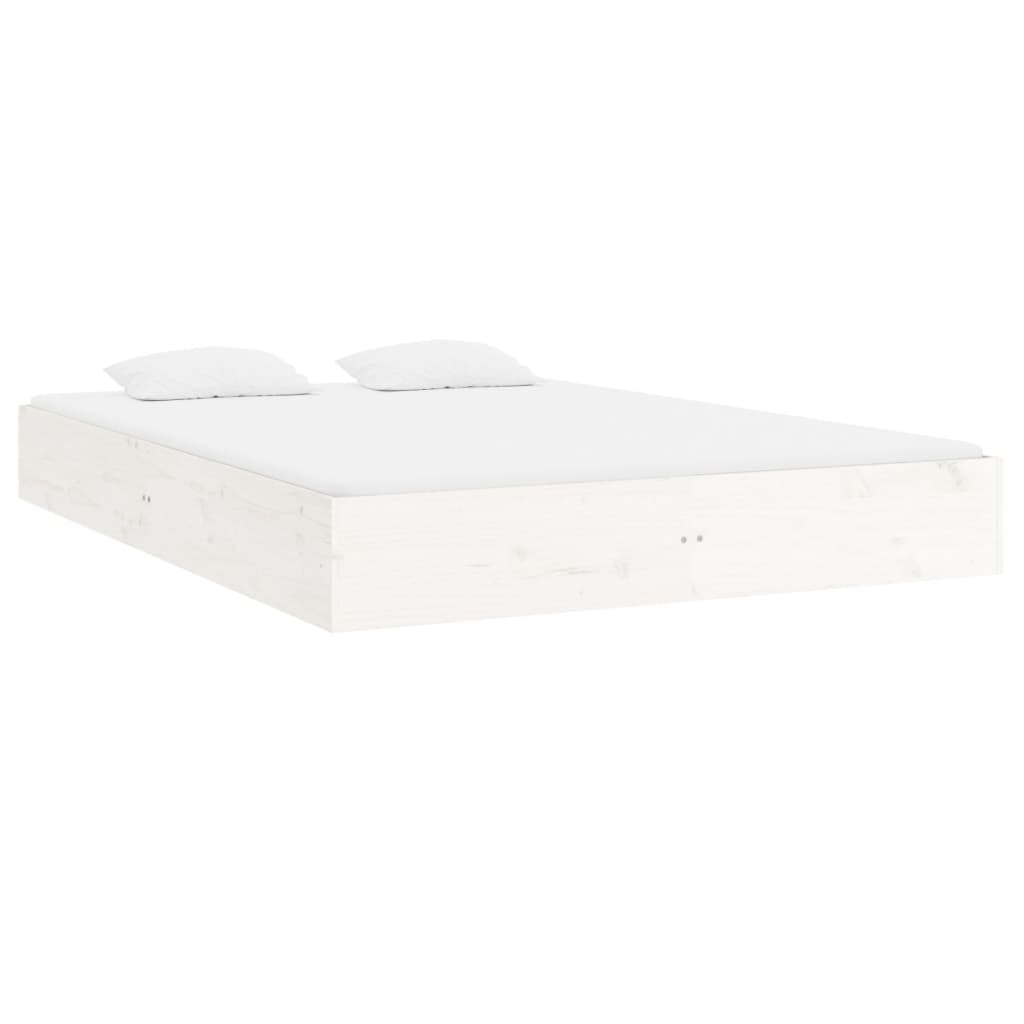 Bedframe Massief Hout Wit 120X200 Cm