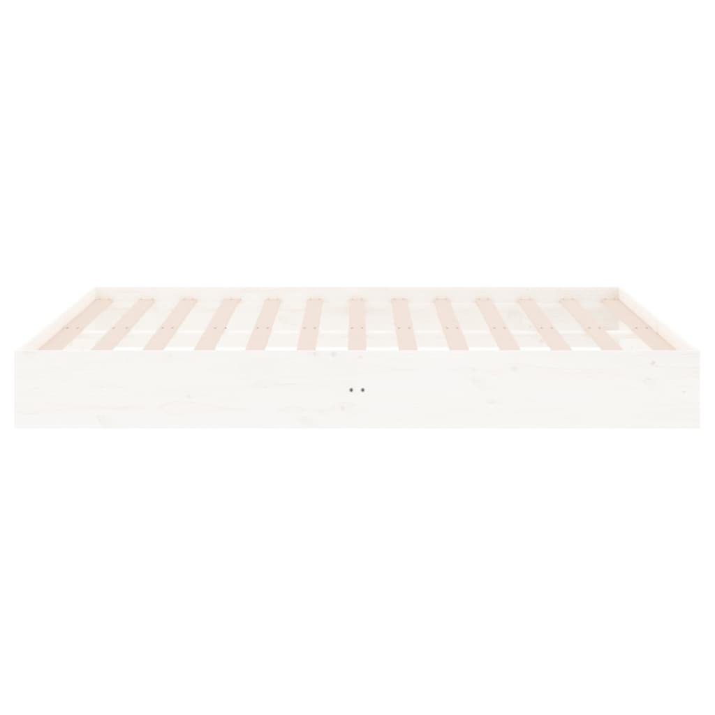 Bedframe Massief Hout Wit 120X200 Cm