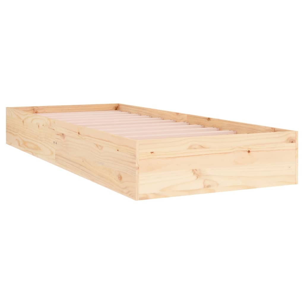 Bedframe Massief Hout 75X190 Cm 2Ft6 Small Single