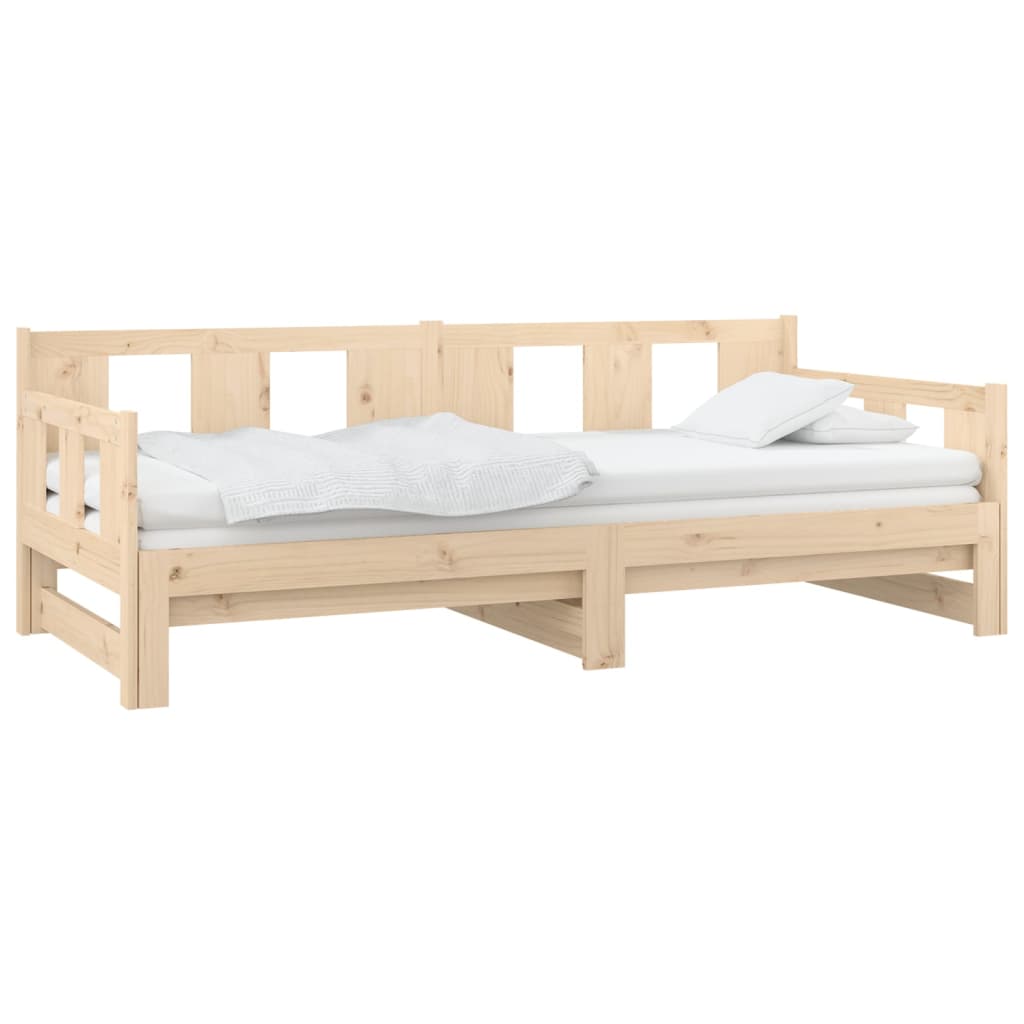 Slaapbank Uitschuifbaar Massief Grenenhout 2X(90X200) Cm