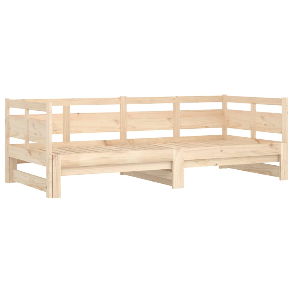 Slaapbank Uitschuifbaar Massief Grenenhout 2X(90X200) Cm