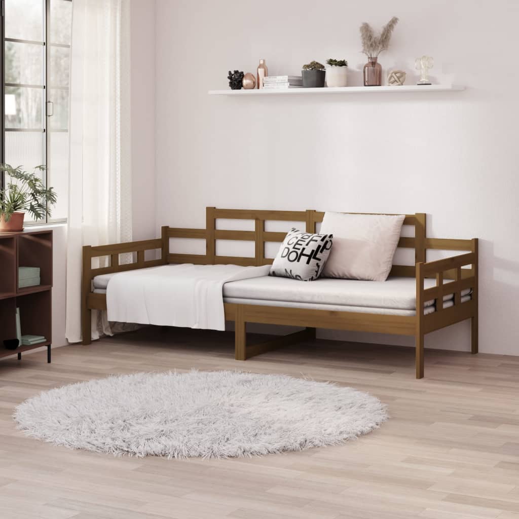 Slaapbank Grenenhout Honingbruin 80X200 Cm