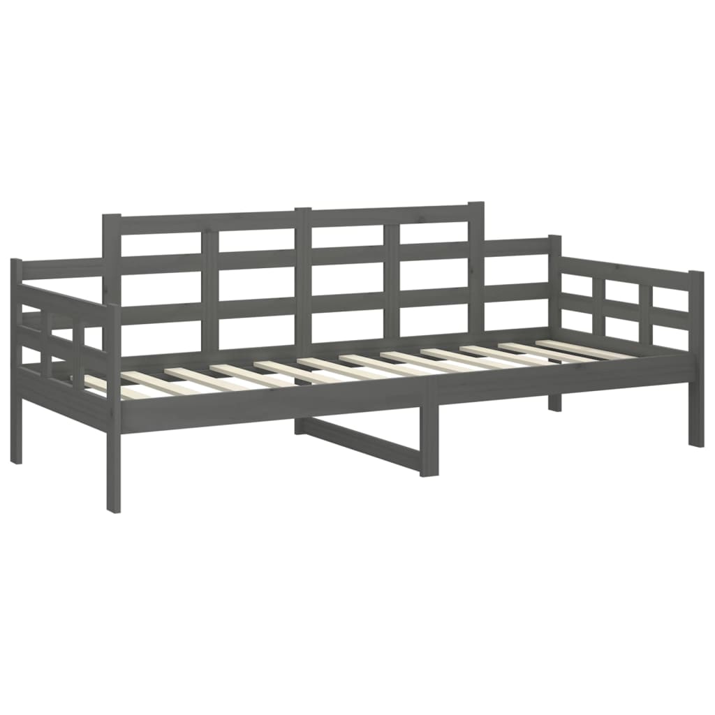 Slaapbank Massief Grenenhout Grijs 90X190 Cm