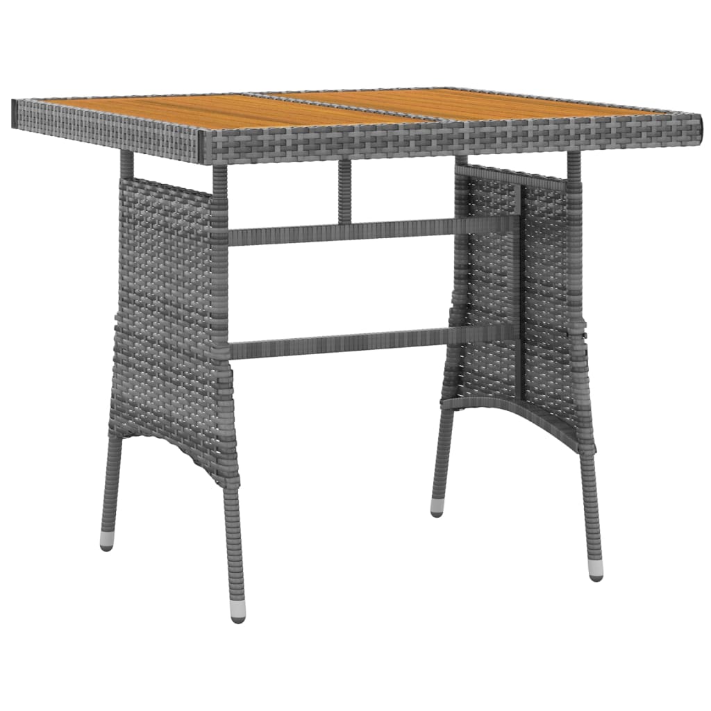 3-Delige Tuinset Poly Rattan Grijs
