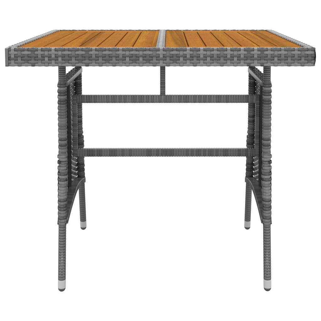 3-Delige Tuinset Poly Rattan Grijs