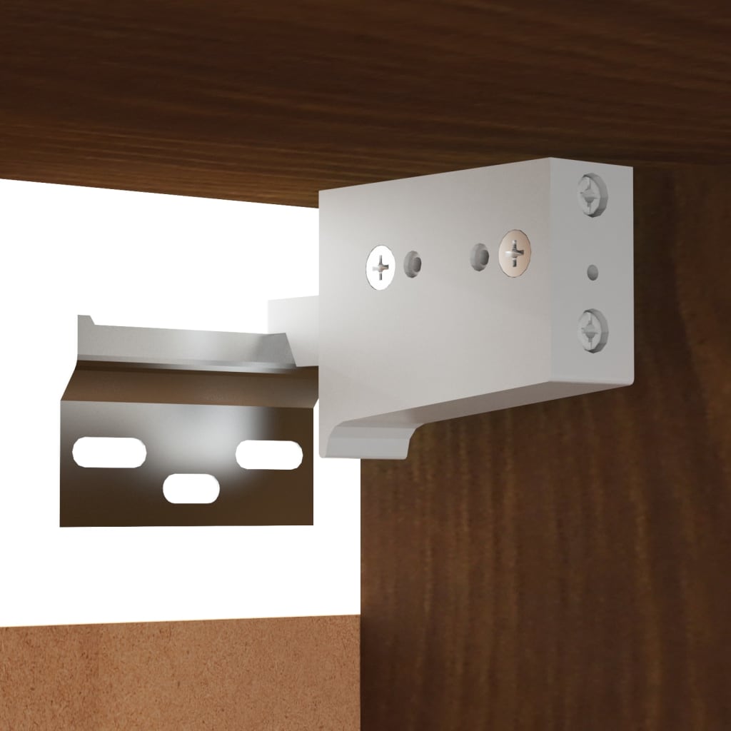 Tv-Wandmeubelset Bewerkt Hout Bruineikenkleurig