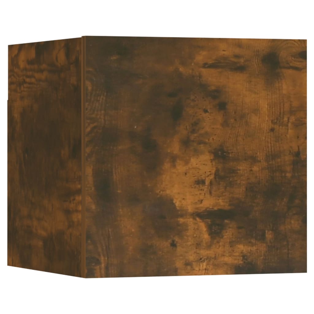 Tv-Wandmeubelen 8 St 30,5X30X30 Cm Gerookt Eikenkleurig