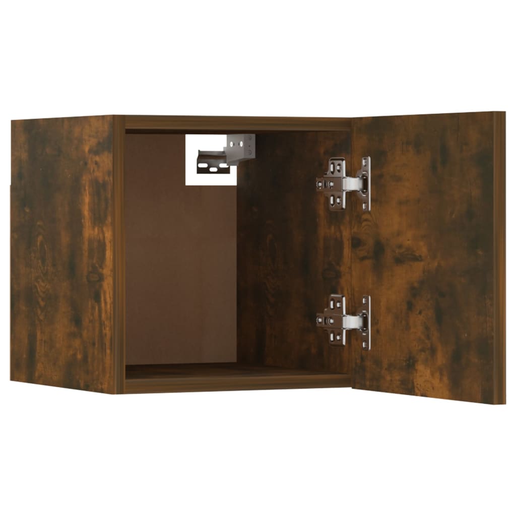 Tv-Wandmeubelen 8 St 30,5X30X30 Cm Gerookt Eikenkleurig