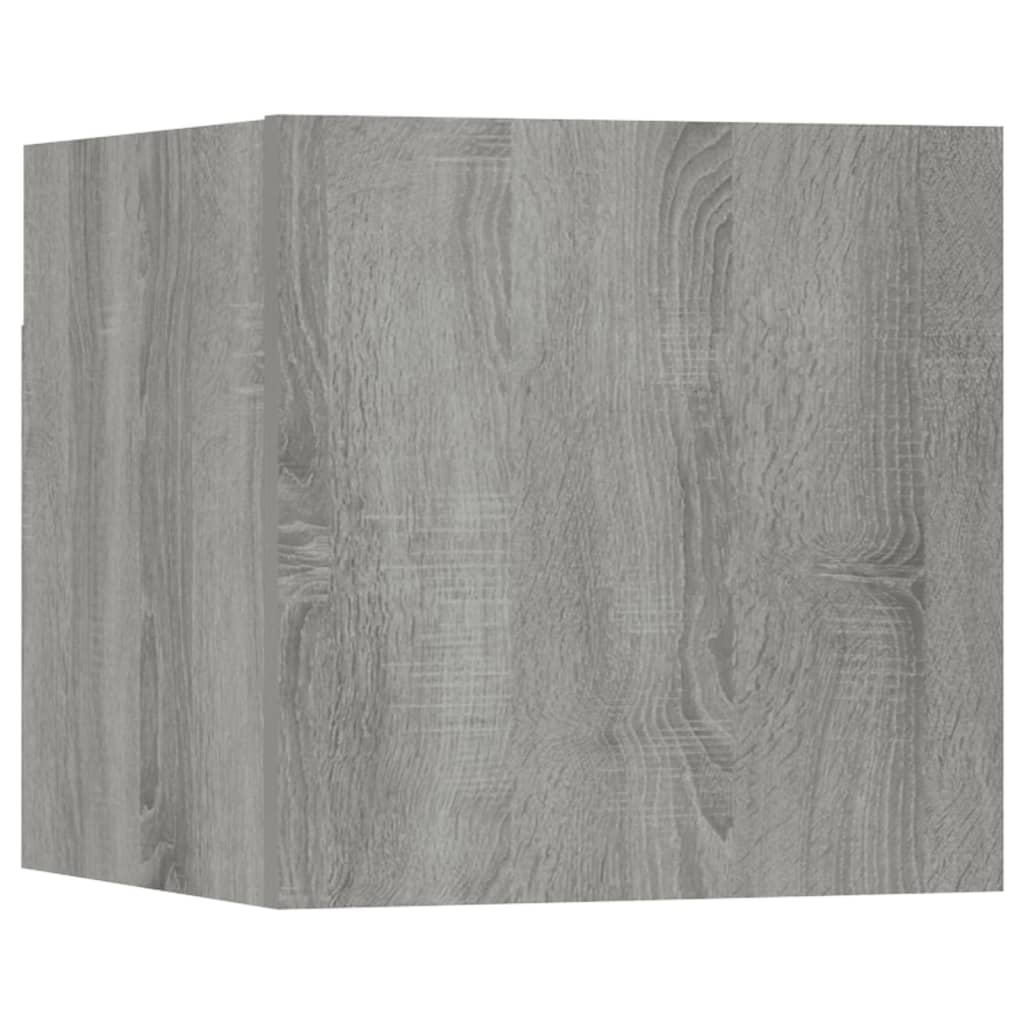 Tv-Wandmeubelen 8 St 30,5X30X30 Cm Grijs Sonoma Eikenkleurig