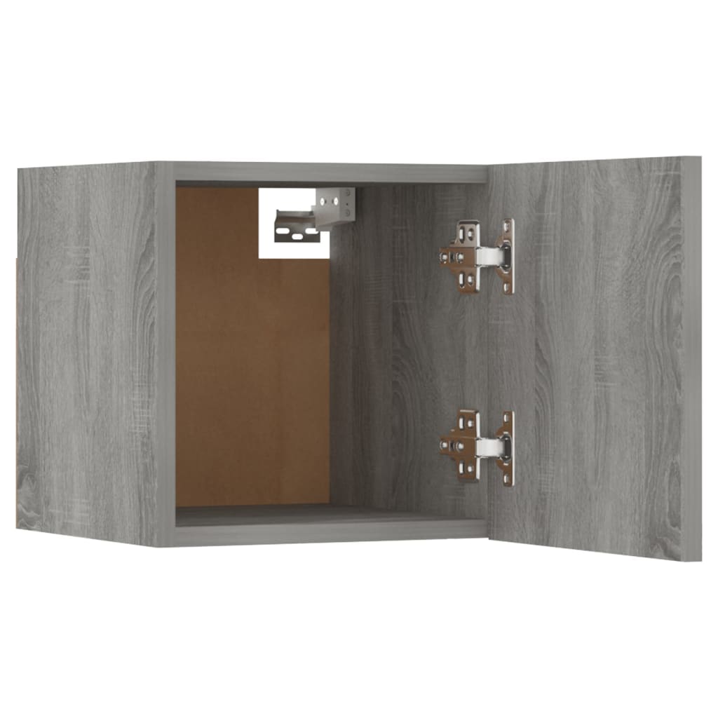 Tv-Wandmeubelen 8 St 30,5X30X30 Cm Grijs Sonoma Eikenkleurig