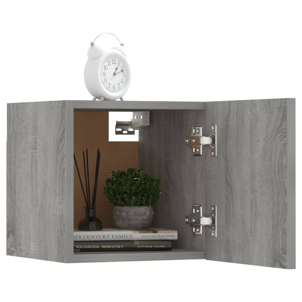 Tv-Wandmeubelen 8 St 30,5X30X30 Cm Grijs Sonoma Eikenkleurig