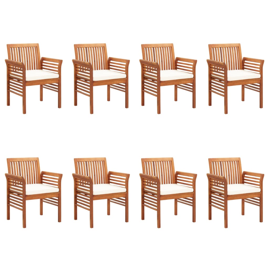 Tuinstoelen 8 St Met Kussens Massief Acaciahout