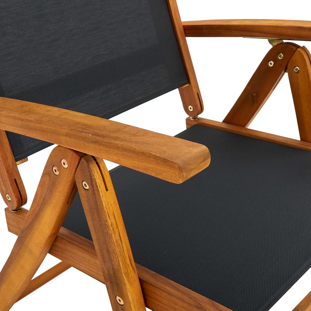 Tuinstoelen Inklapbaar 4 St Massief Acaciahout En Textileen