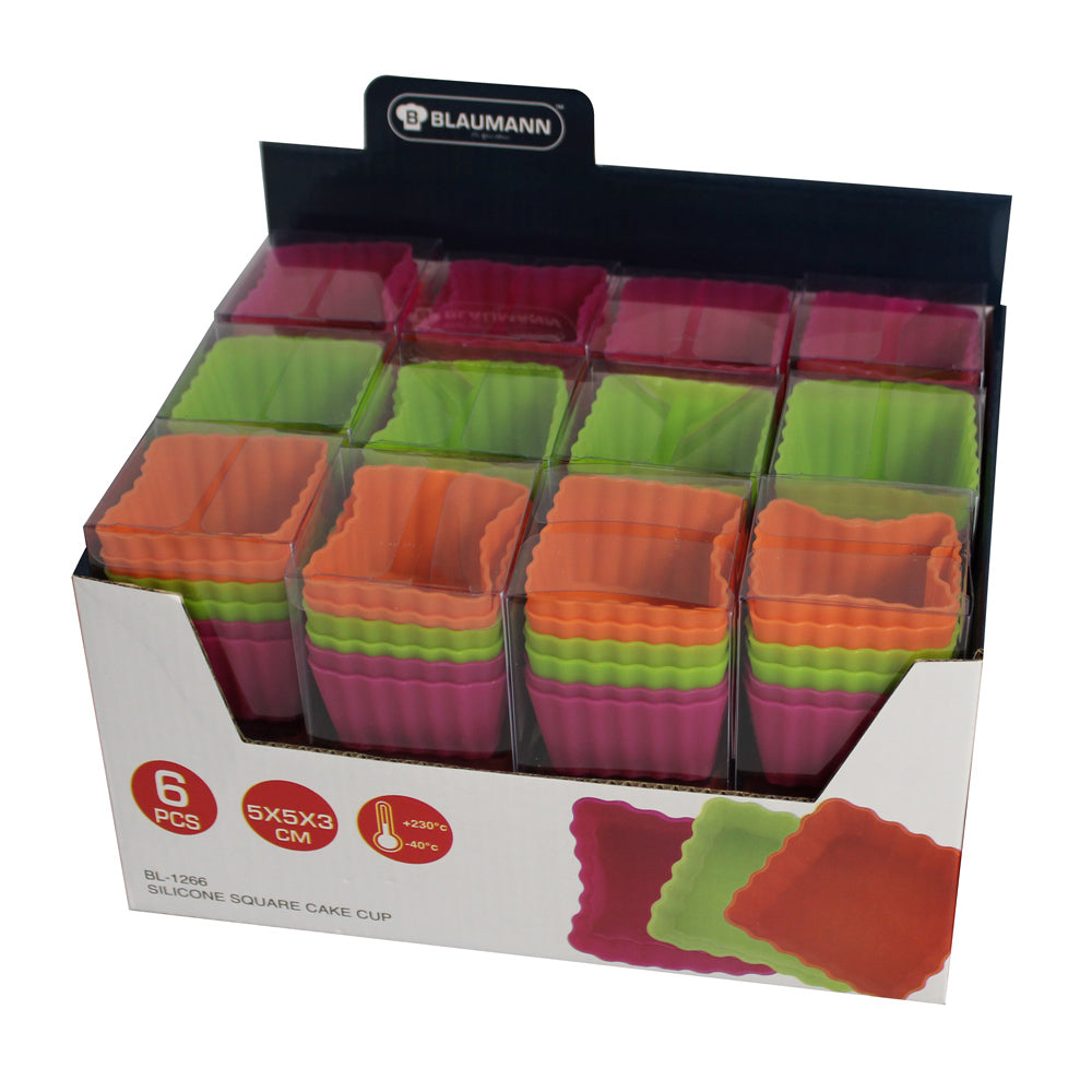 Blaumann Bl-1266, Vierkantige Kop Cake 6 Stuks