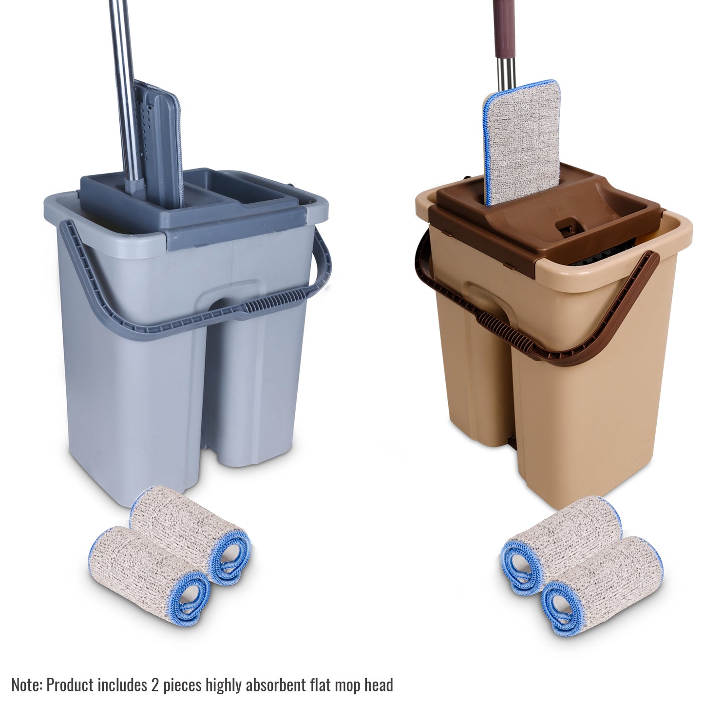 Cenocco Cc-9070: Vlakke Mop Met Emmer Grijs